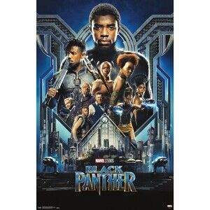 Black Panther Movie Poster LAMINATED Wall Art 22 3/8" x 34"